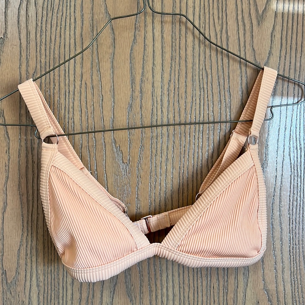 Medium coral LA Hearts swim top